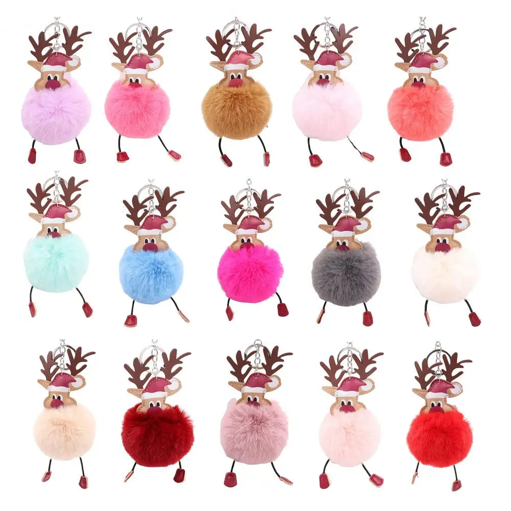 Cute Christmas Deer Keychain