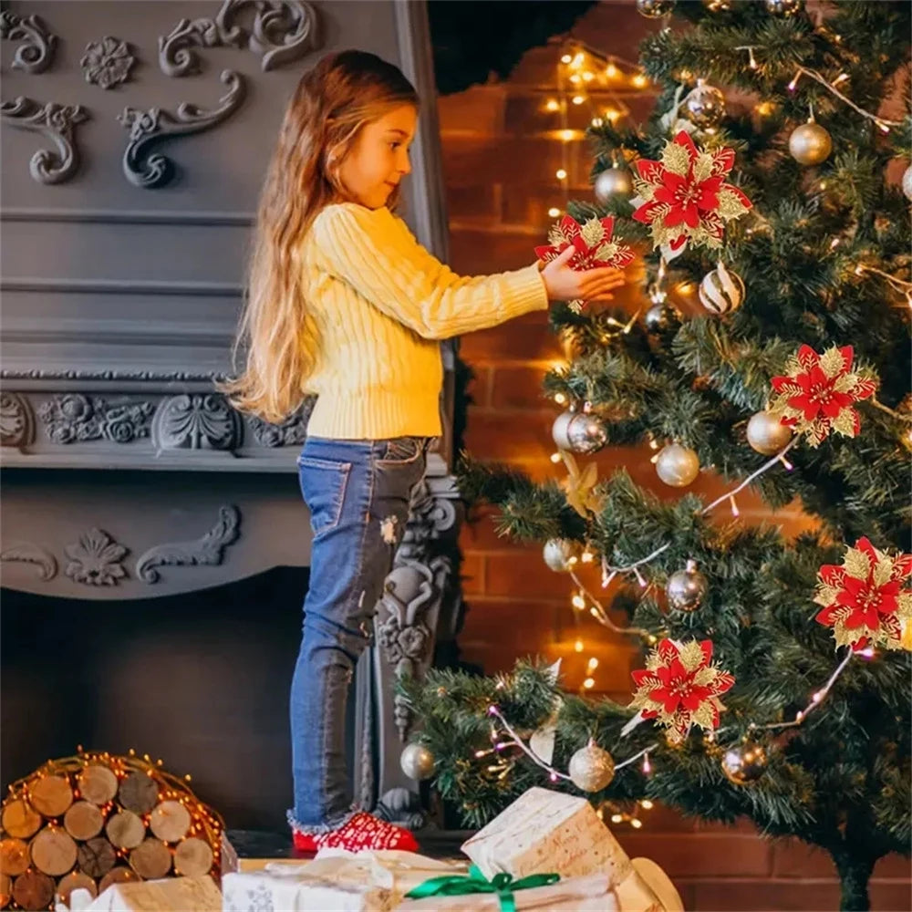 Christmas flower ornaments