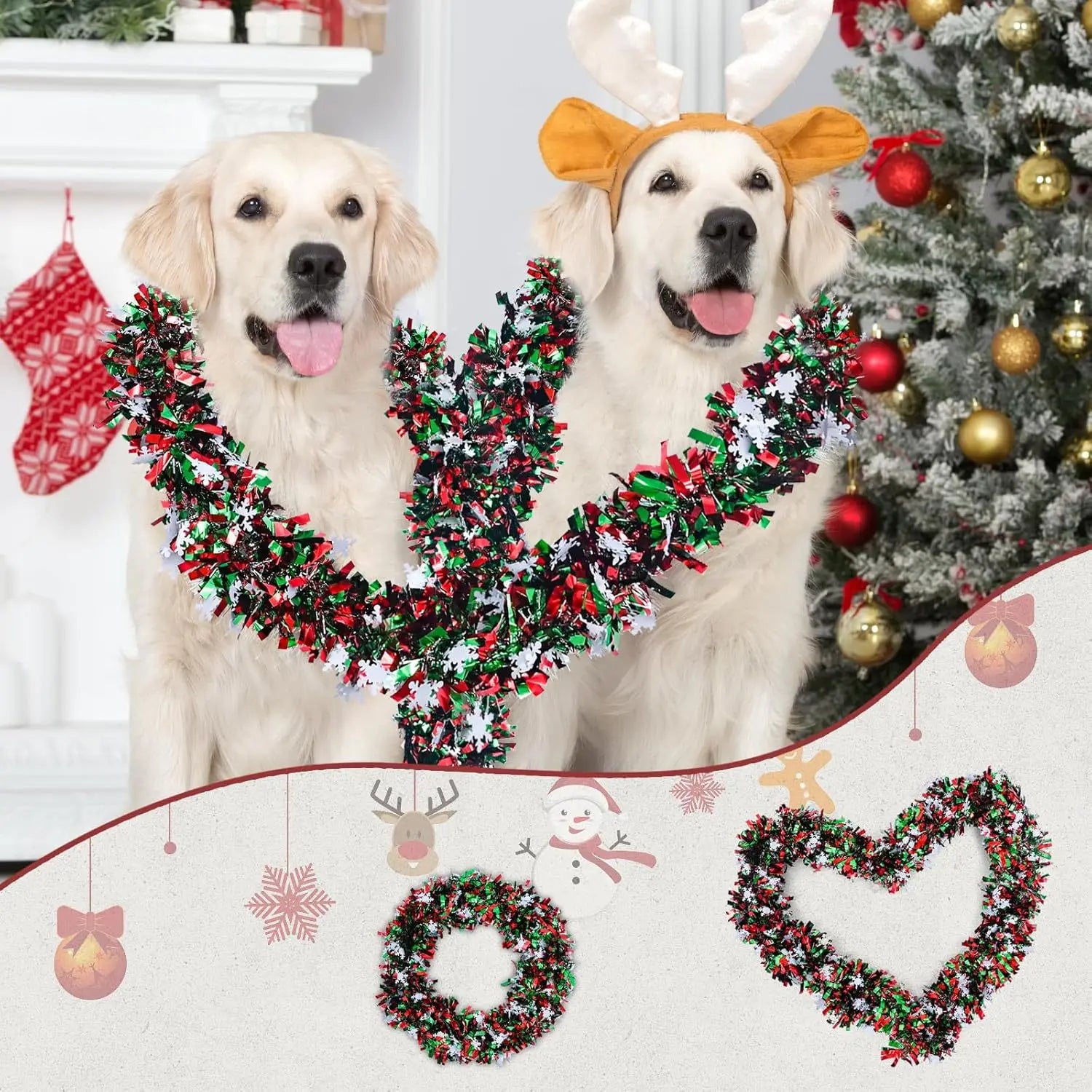 Christmas decorative garlands