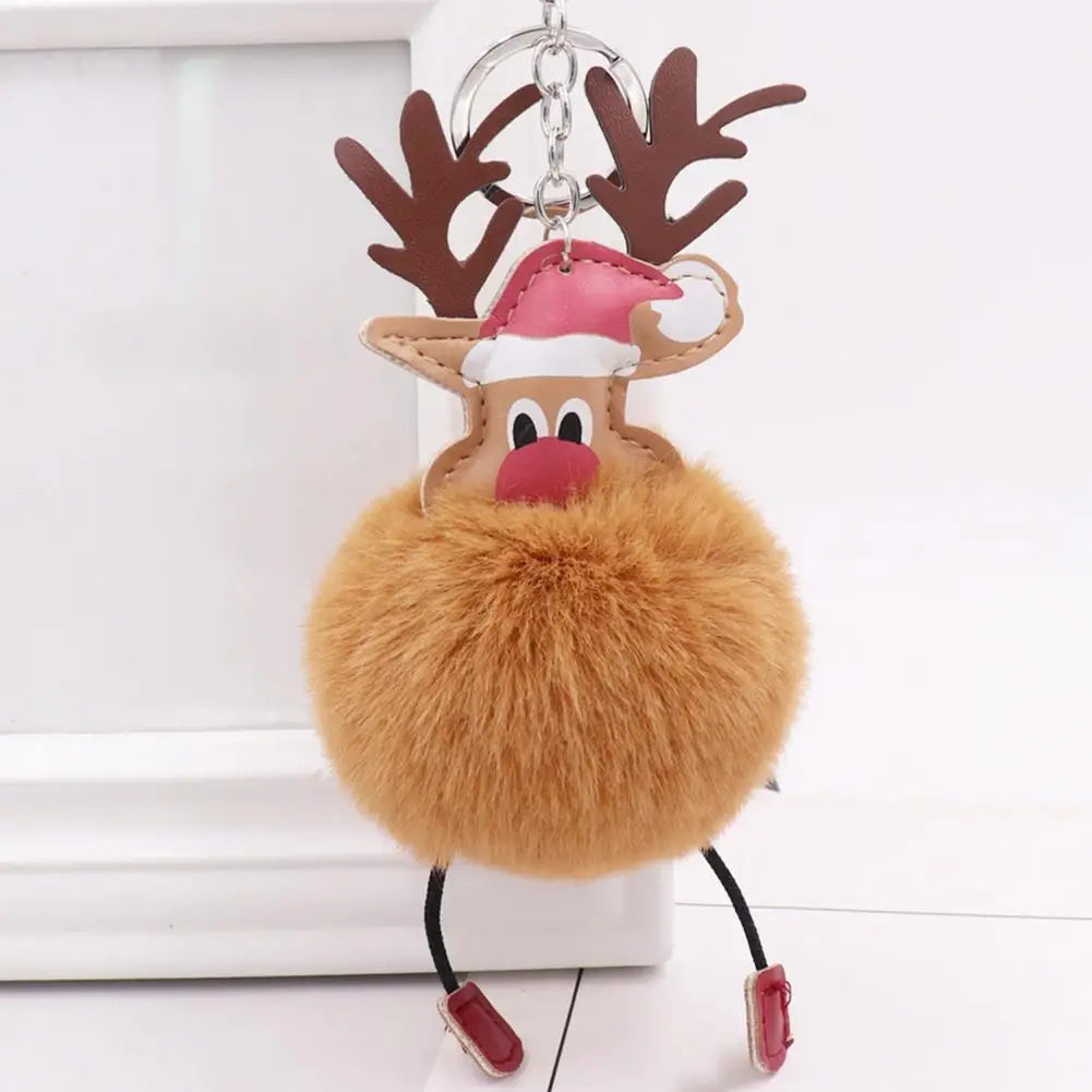 Cute Christmas Deer Keychain