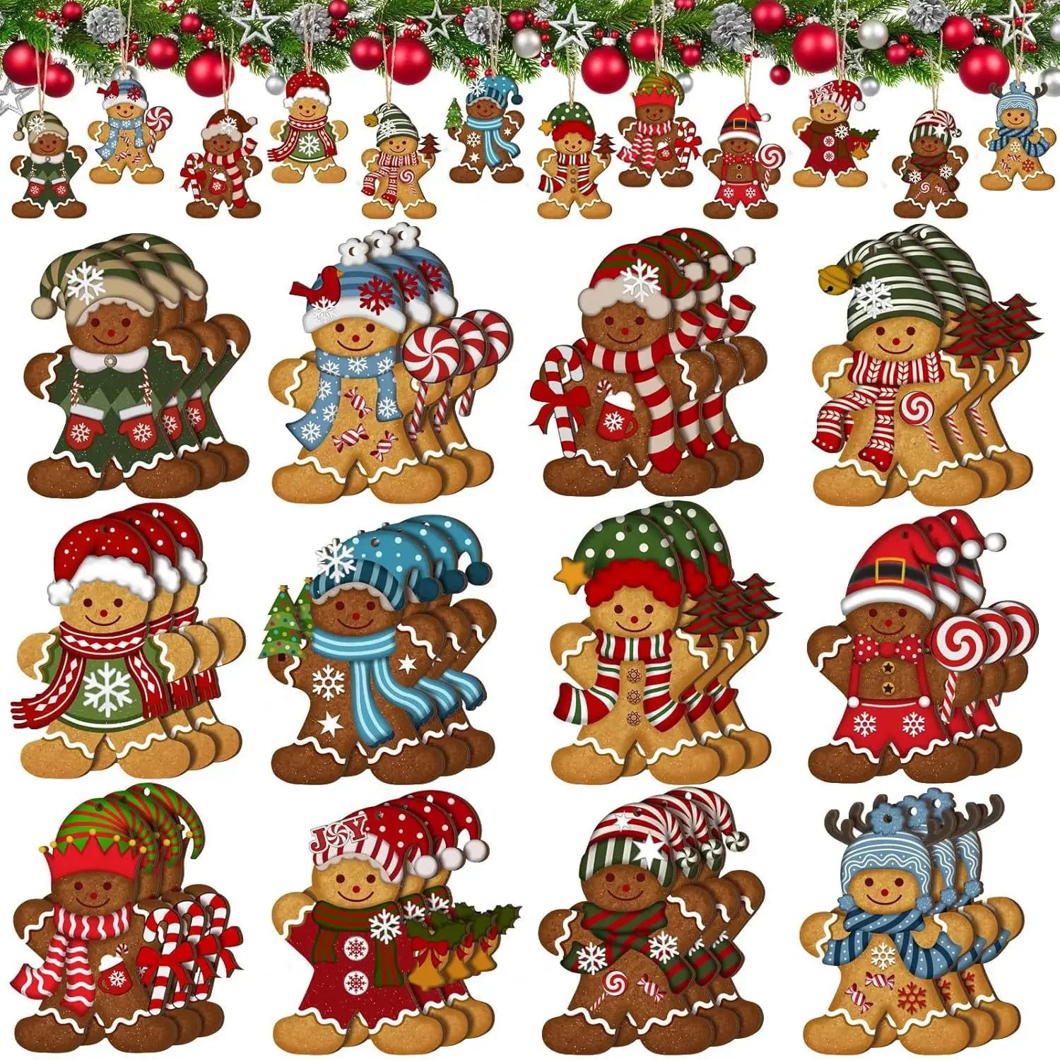 Wooden gingerbread man decoration