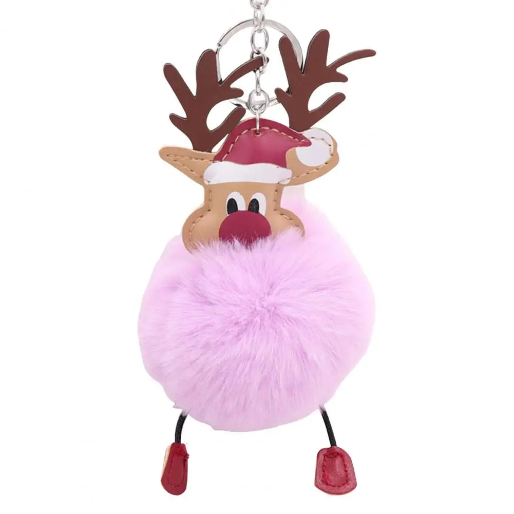 Cute Christmas Deer Keychain