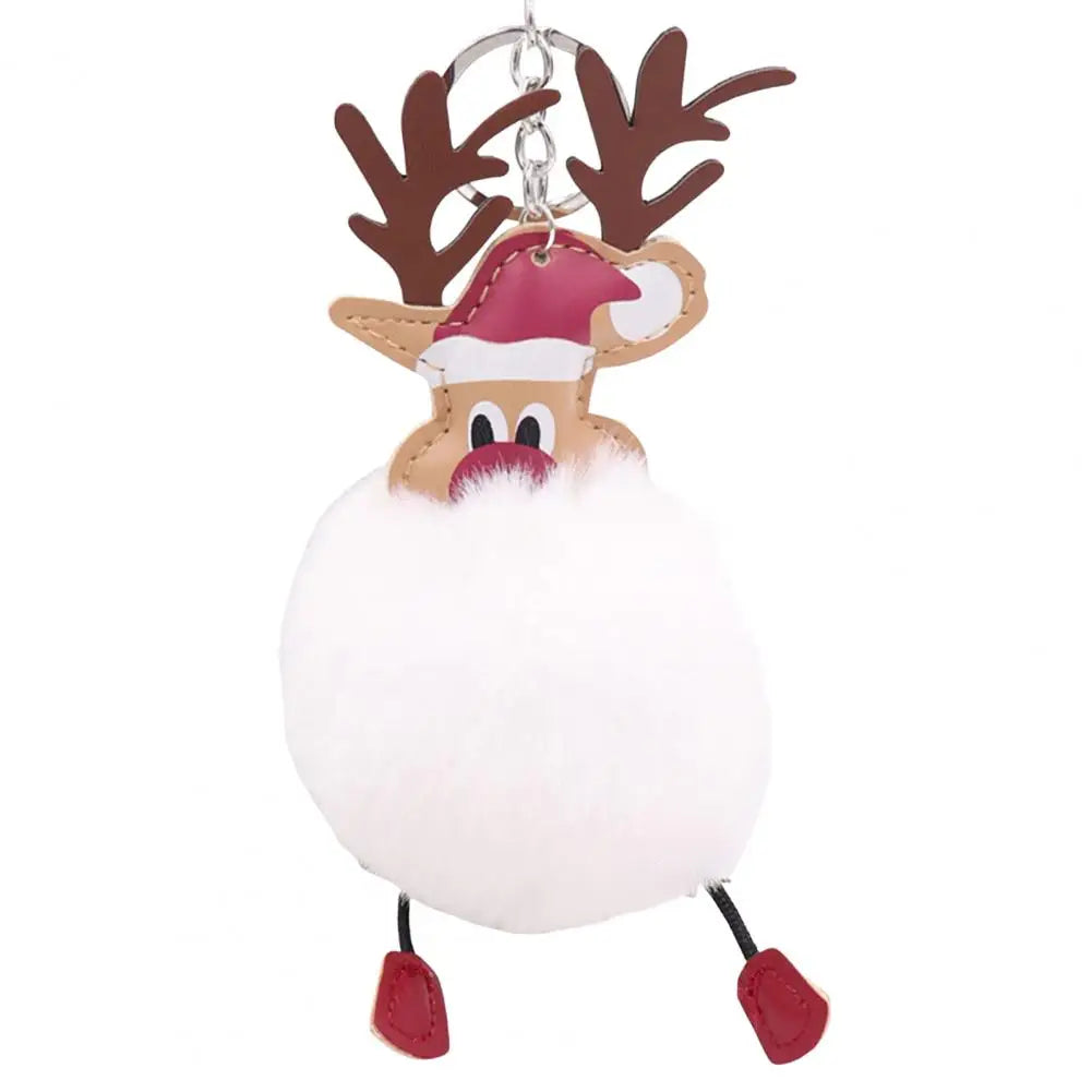 Cute Christmas Deer Keychain