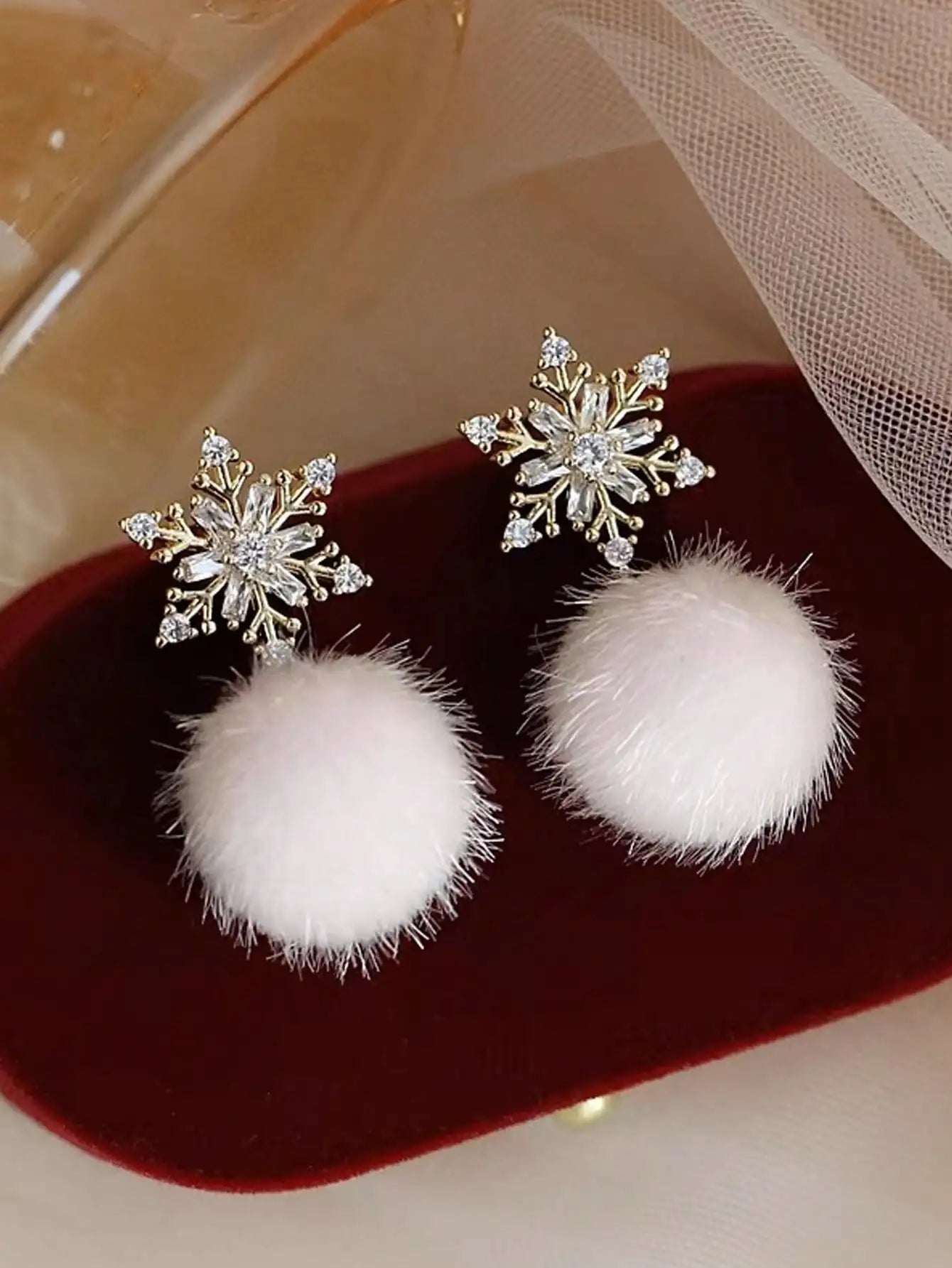 Cute Pompom Ball Earrings