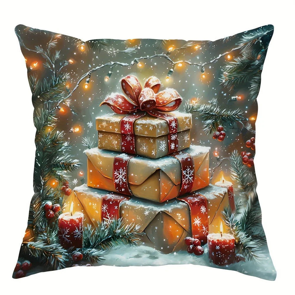 Christmas Squirrel Pillow Case