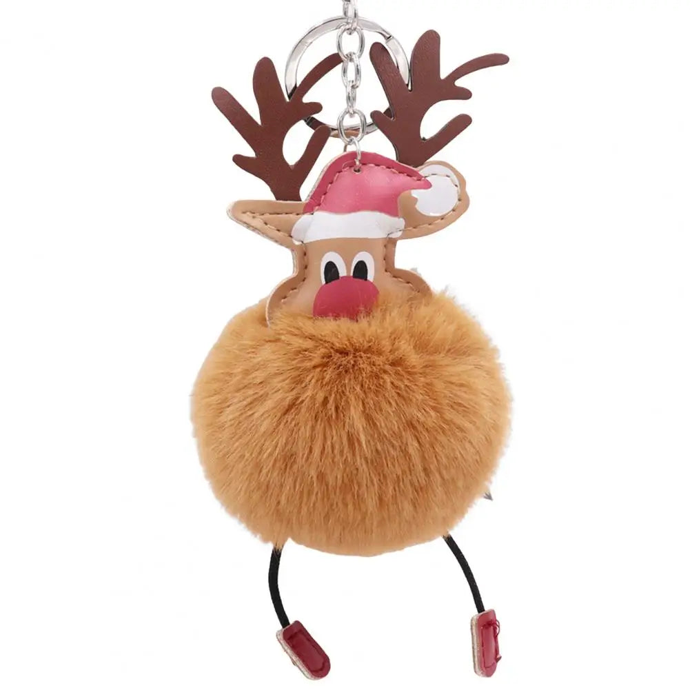 Cute Christmas Deer Keychain