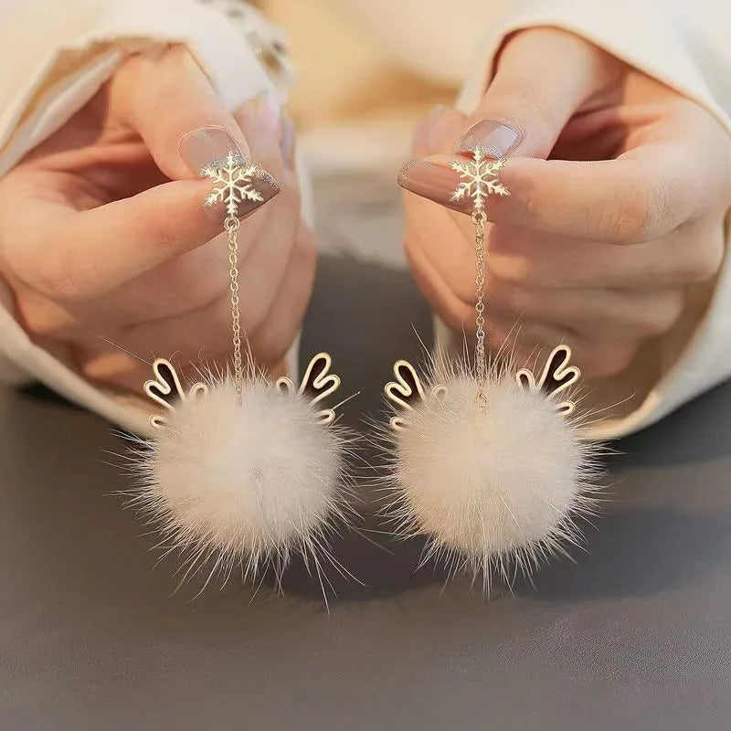 Cute Pompom Ball Earrings