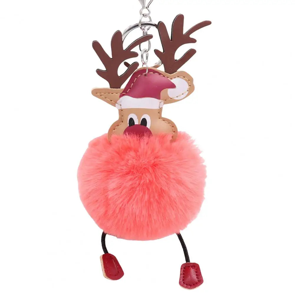 Cute Christmas Deer Keychain