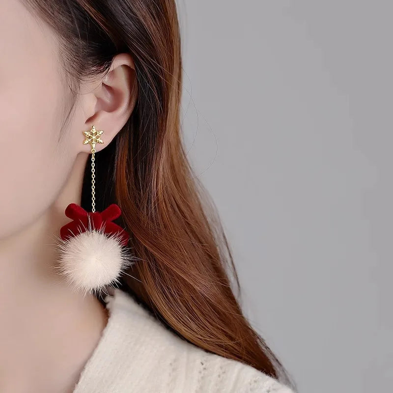 Cute Pompom Ball Earrings