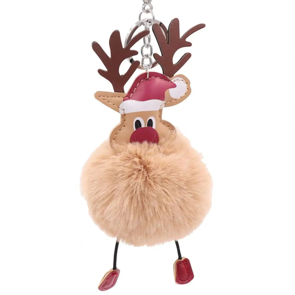 Cute Christmas Deer Keychain