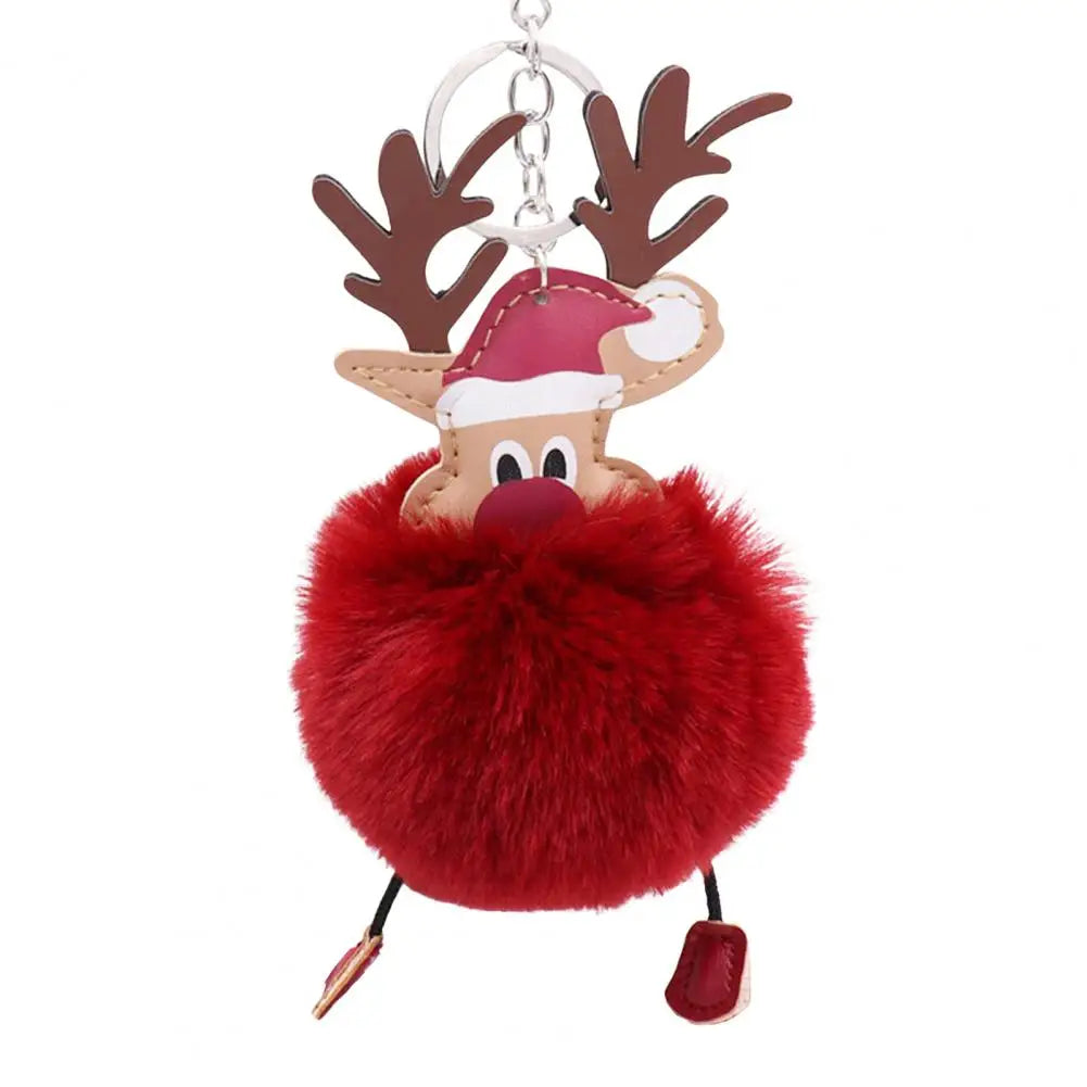 Cute Christmas Deer Keychain