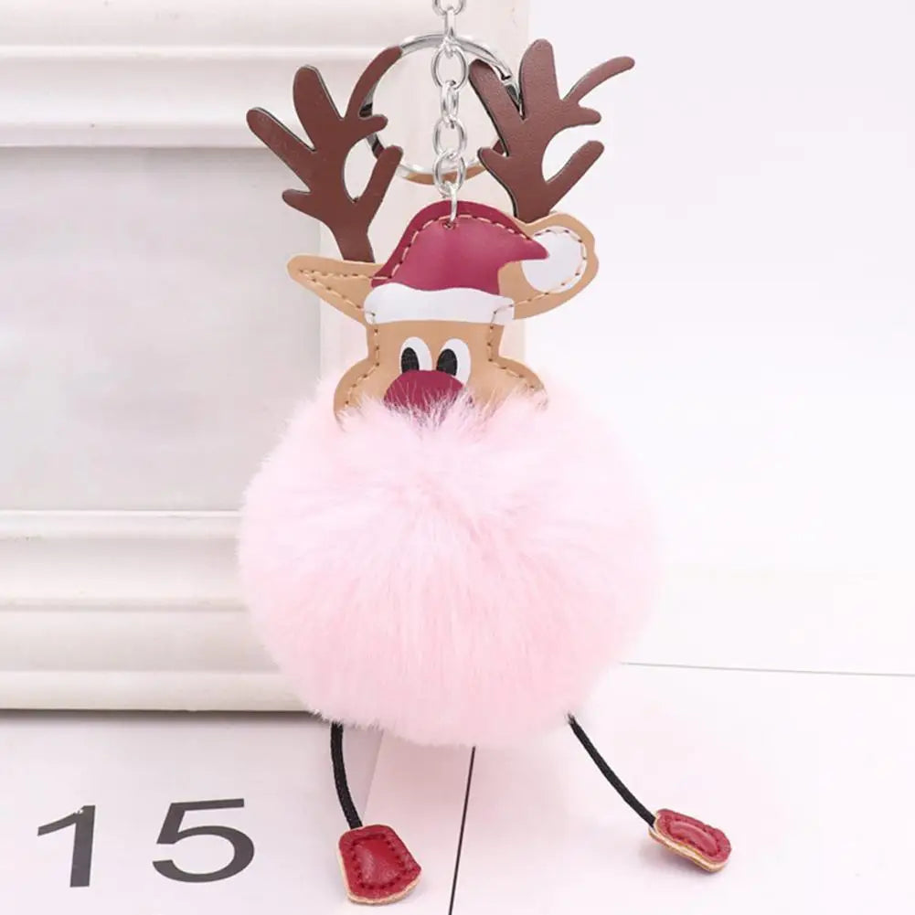 Cute Christmas Deer Keychain