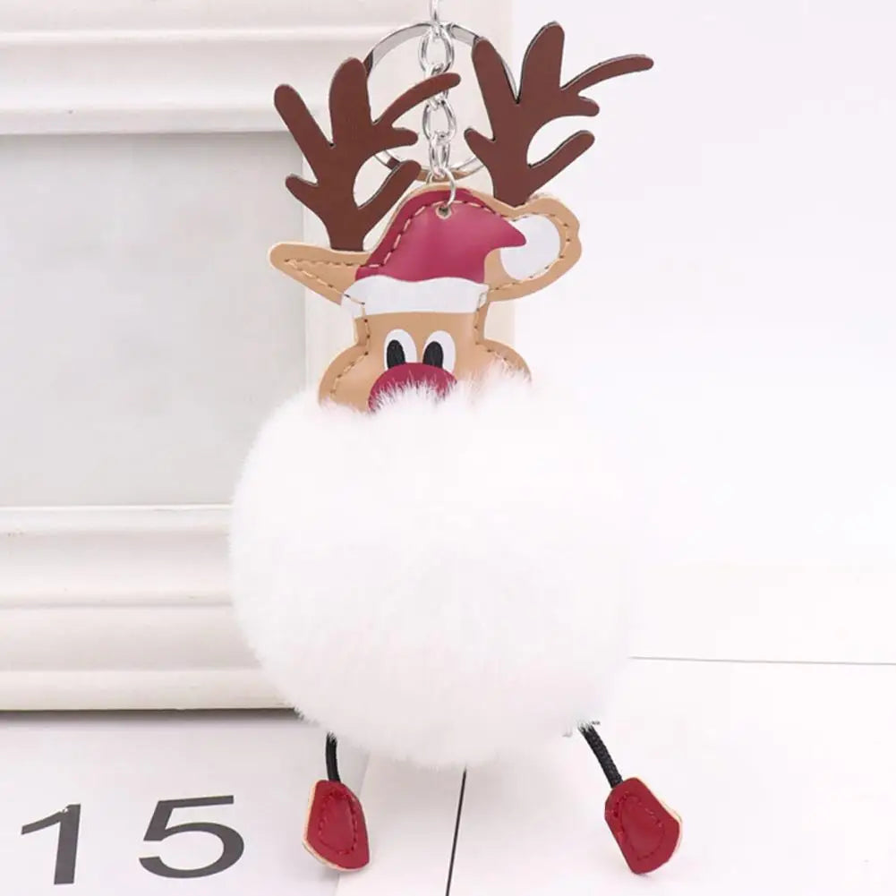 Cute Christmas Deer Keychain