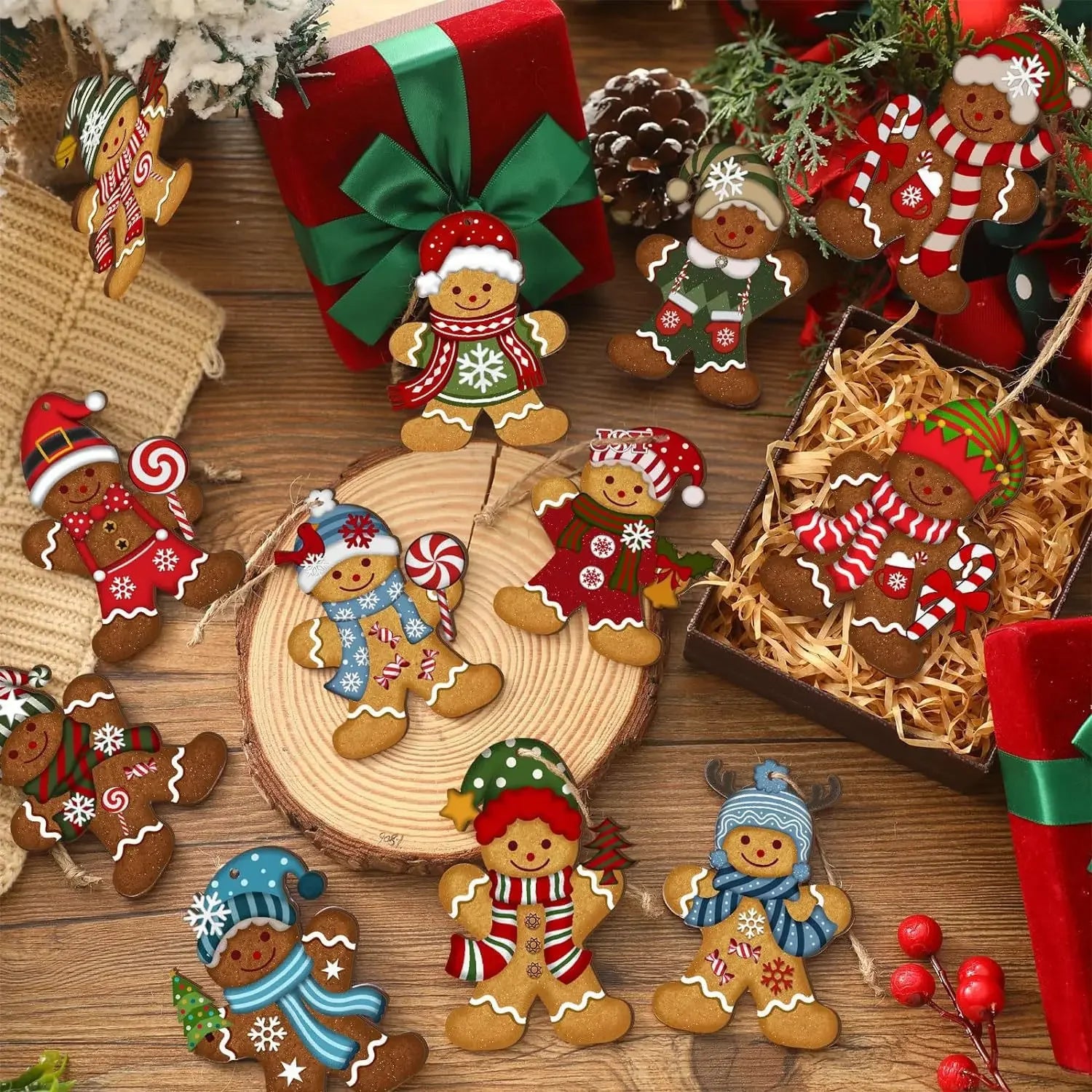 Wooden gingerbread man decoration