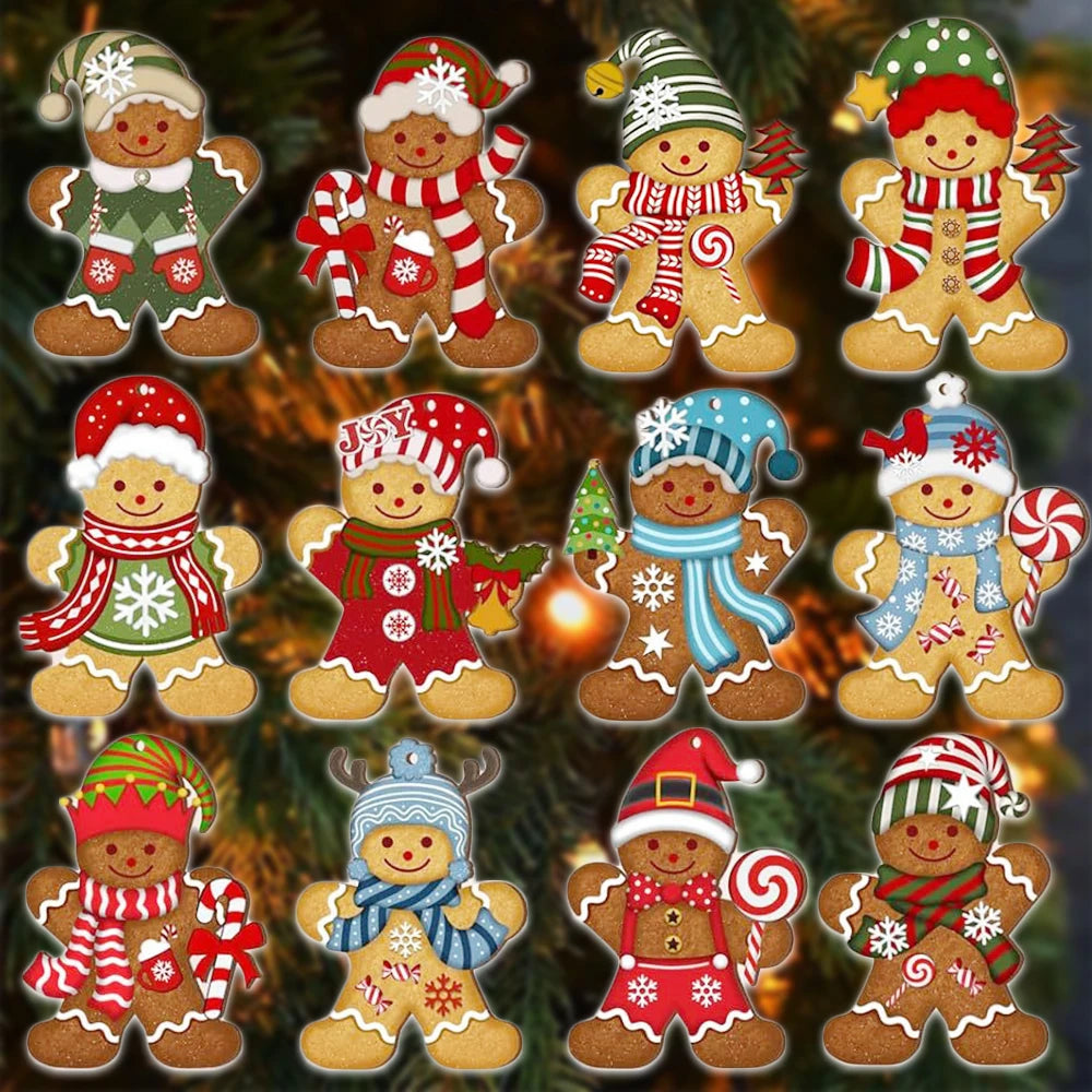 Wooden gingerbread man decoration
